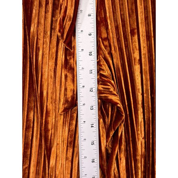 New House of Harlow Pants Small Womens Revolve Accordion Pleat Flowy Velvet - Picture 4 of 7